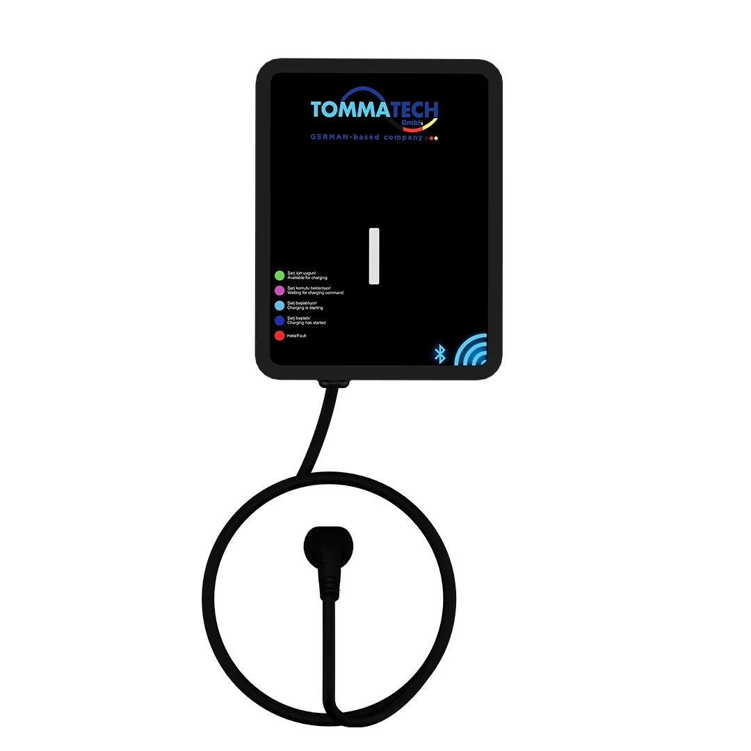 TommaTech Likya 22 kW AC Araç Şarj İstasyonu (5 m Kablolu, Wi-Fi)