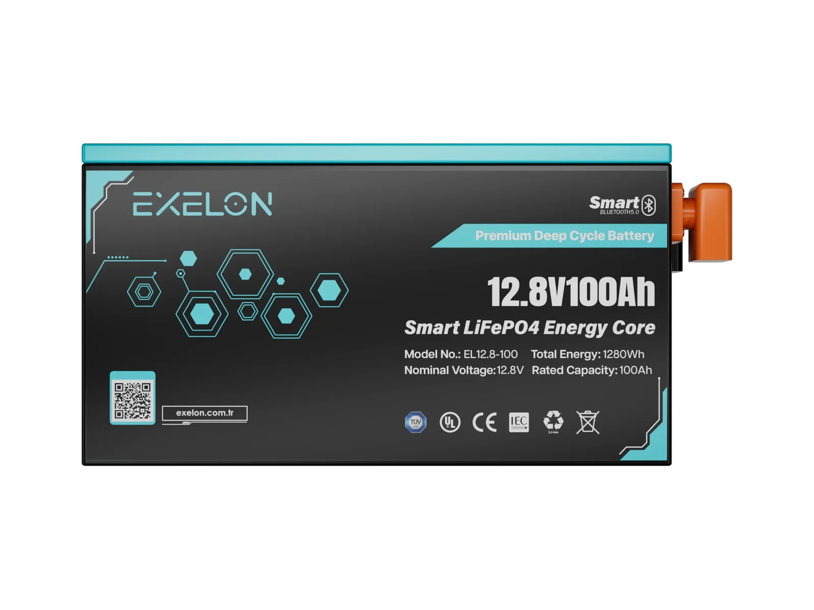 Exelon 12,8 V 100 Ah Smart LiFePO4 Lityum Akü – görsel 2