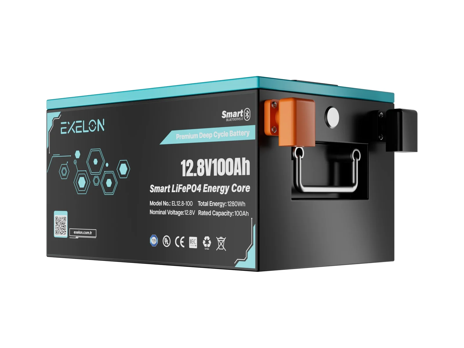 Exelon 12,8 V 100 Ah Smart LiFePO4 Lityum Akü – görsel 3