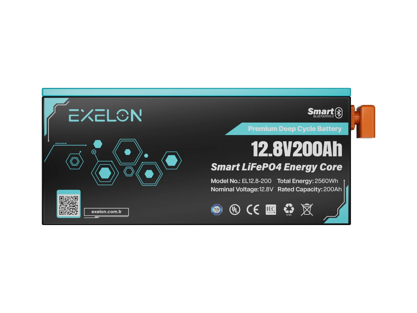 Exelon 12,8 V 200 Ah Smart LiFePO4 Lityum Akü – görsel 2
