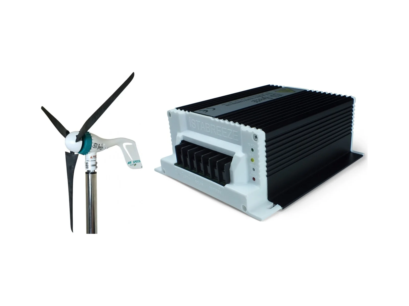 İsta Breeze Air Speed Rüzgar Türbini Seti: Türbin + Şarj Kontrol