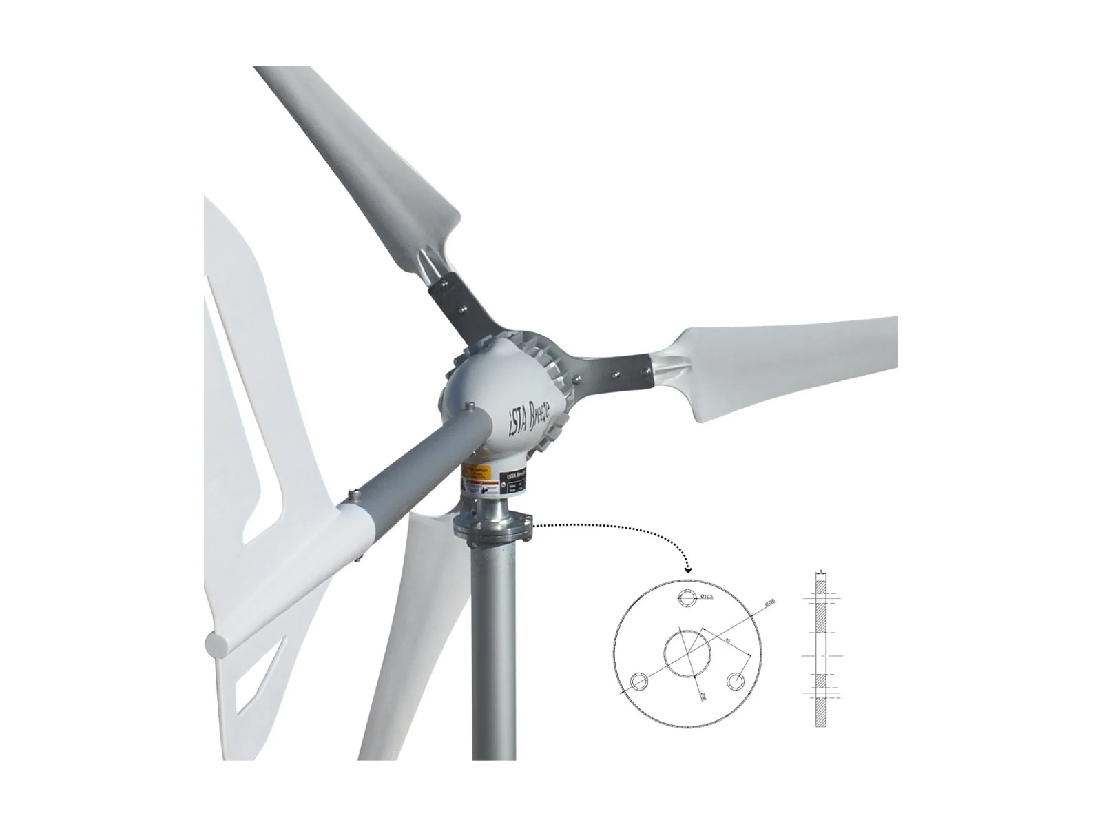 İsta Breeze i-700 Rüzgar Türbini 700 W (12 V / 24 V / 48 V) – görsel 2