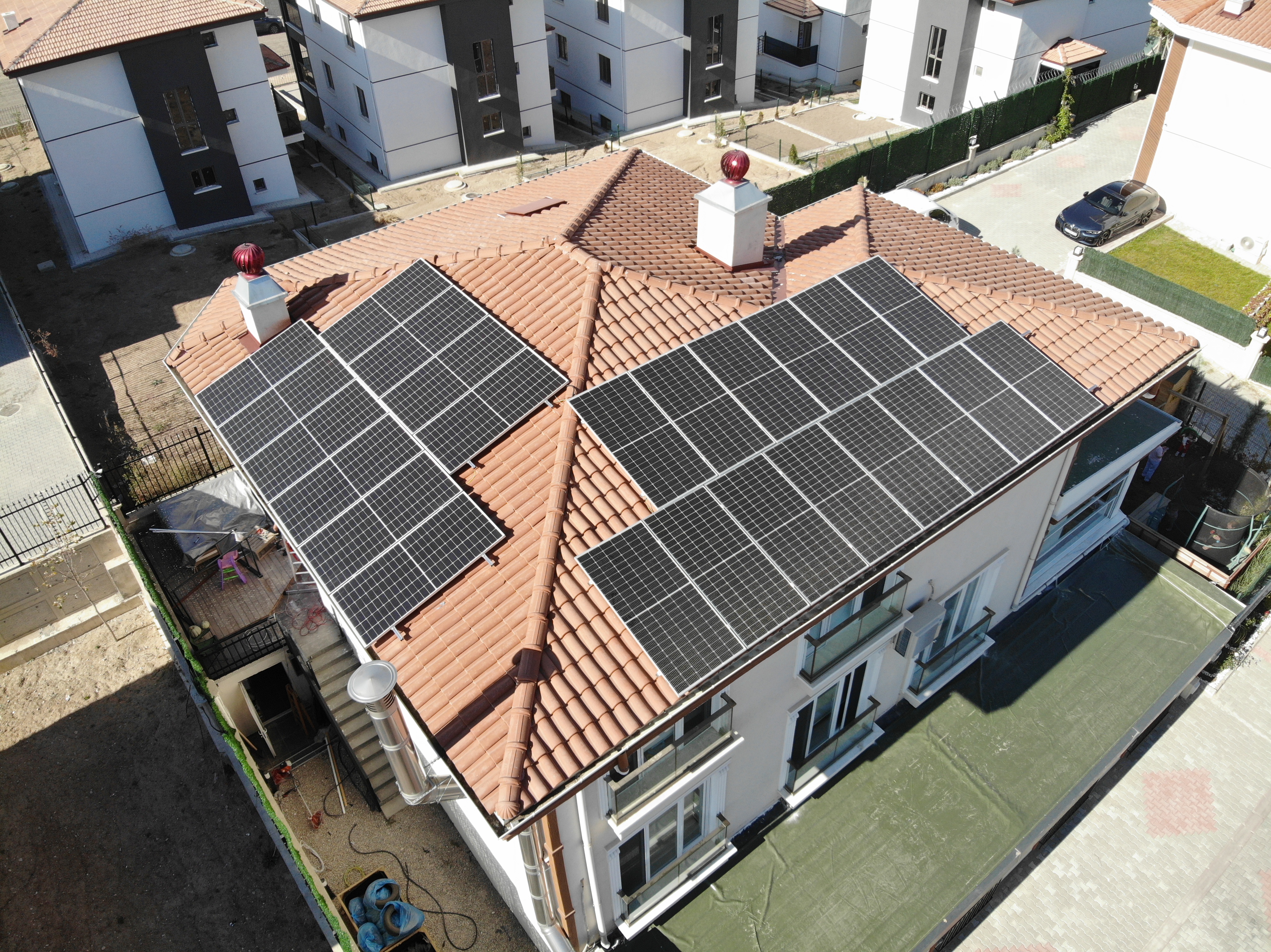 Ankara Bağlıca 10 kW On-Grid Villa GES Projesi - 1. fotoğraf