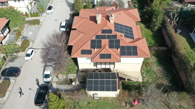 Ankara Çok Yüzeyli Çatılı Villa GES Projesi