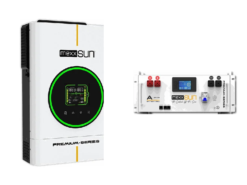 Mexxsun 6 kW Monofaze Off Grid Hibrit İnverter + 4,8 kWh Lityum Batarya Paketi