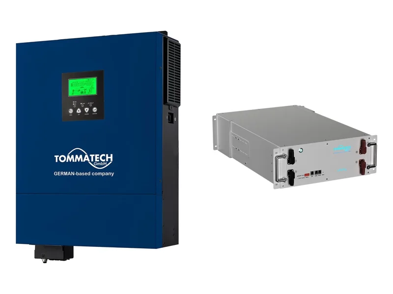 TommaTech 6,2 kW Monofaze Off Grid Hibrit İnverter + 5,22 kWh Lityum Batarya Paketi